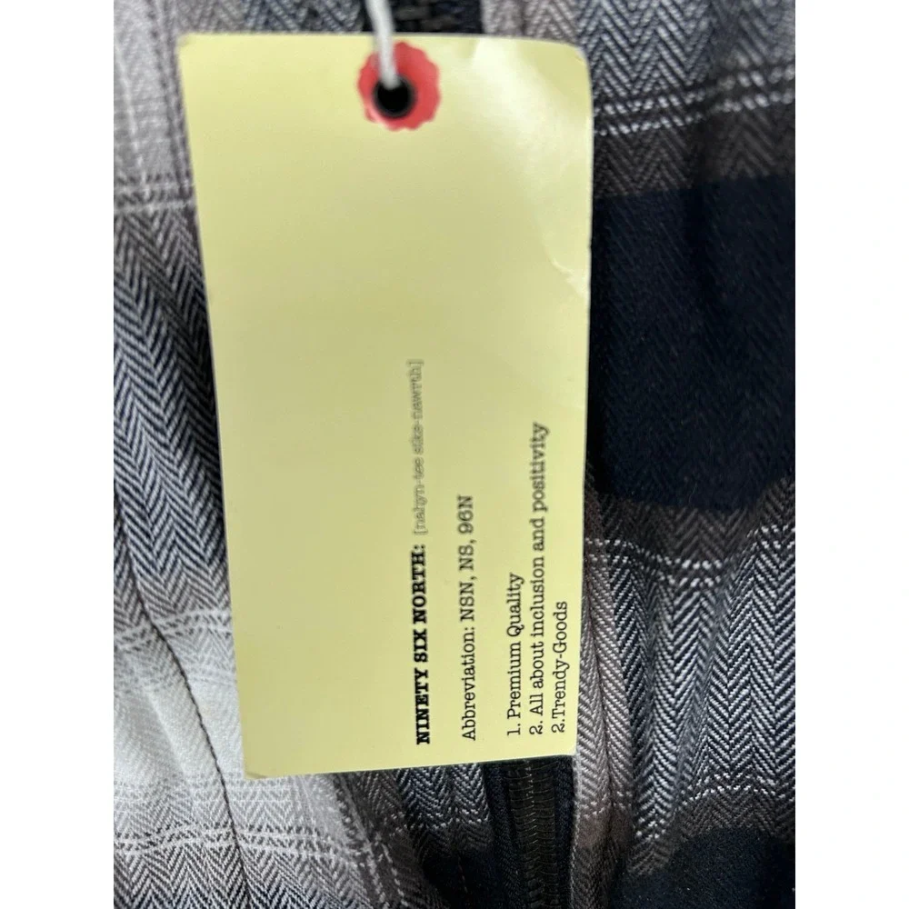 Ninety Six North Vintage Plaid Hooded Bomber Jacket 2XL‎ Full Zip Outerwear